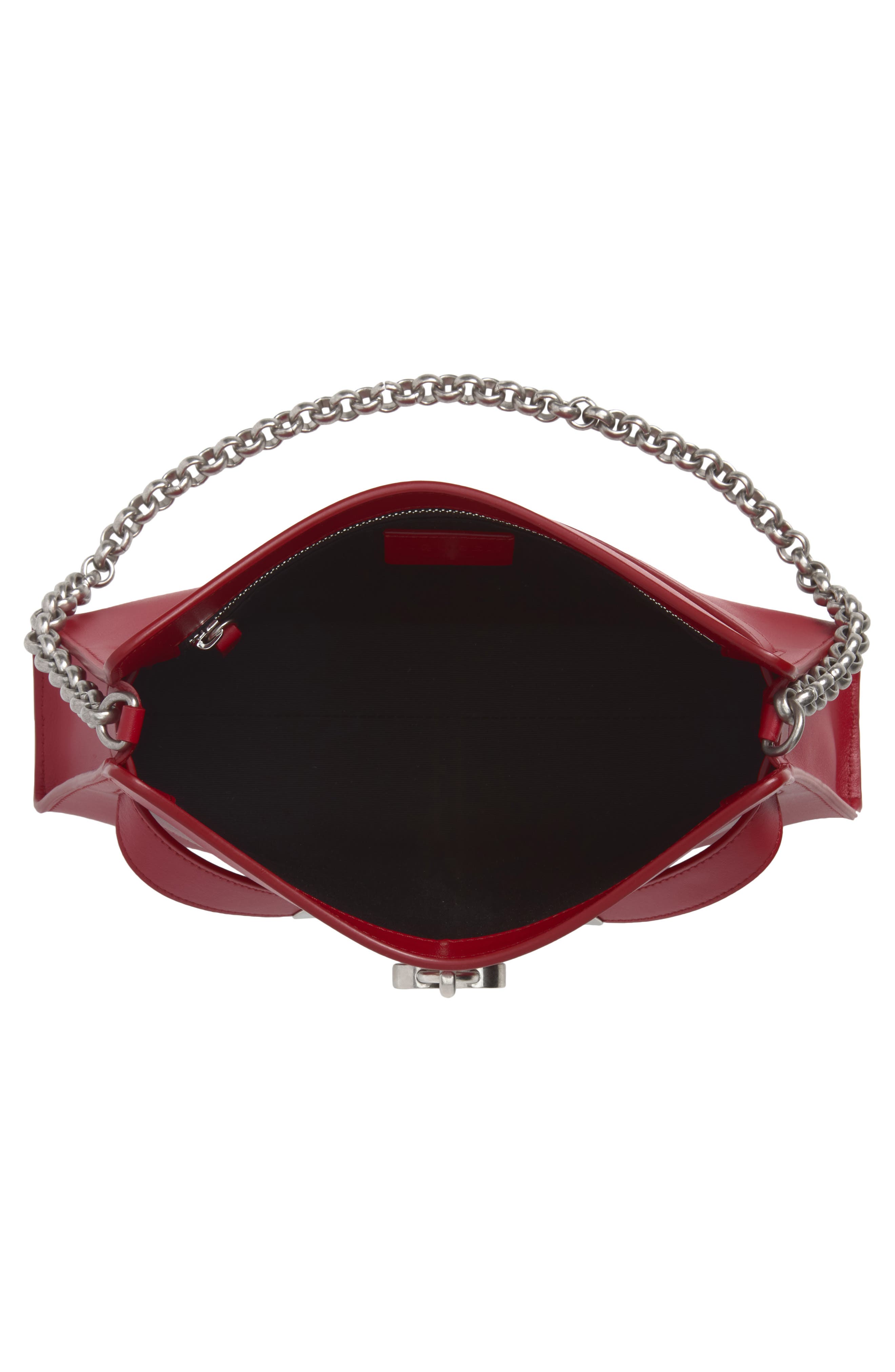 Mini Locke Leather Shoulder Bag, Alternate, color, POWDER