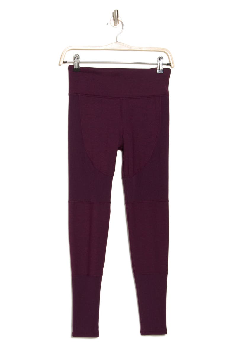 Nimah Rib Mix Leggings, Alternate, color, HEATHER AMARANTH