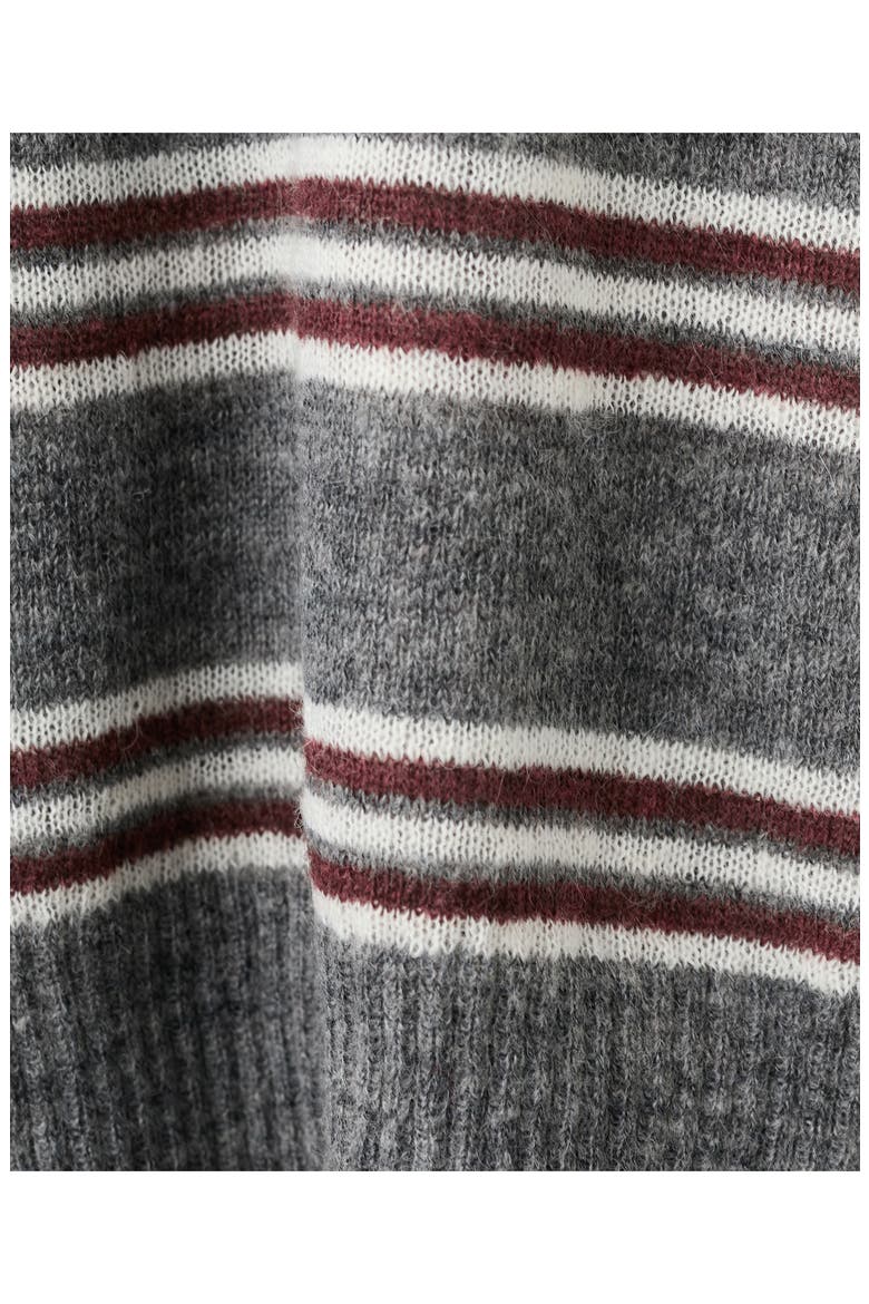 Stripe Crop Sweater, Alternate, color, MEDIUM HEATHER GREY