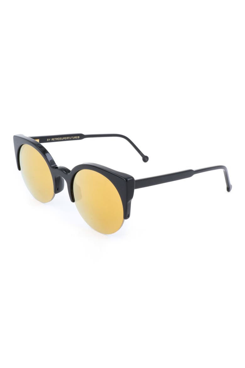 52mm Cat Eye Sunglasses, Alternate, color, BLACK