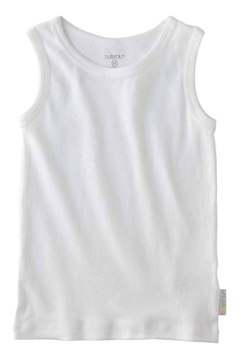 Kids' Malone Organic Cotton Assorted 5-Pack Muscle Tanks, Alternate, color, WHITE