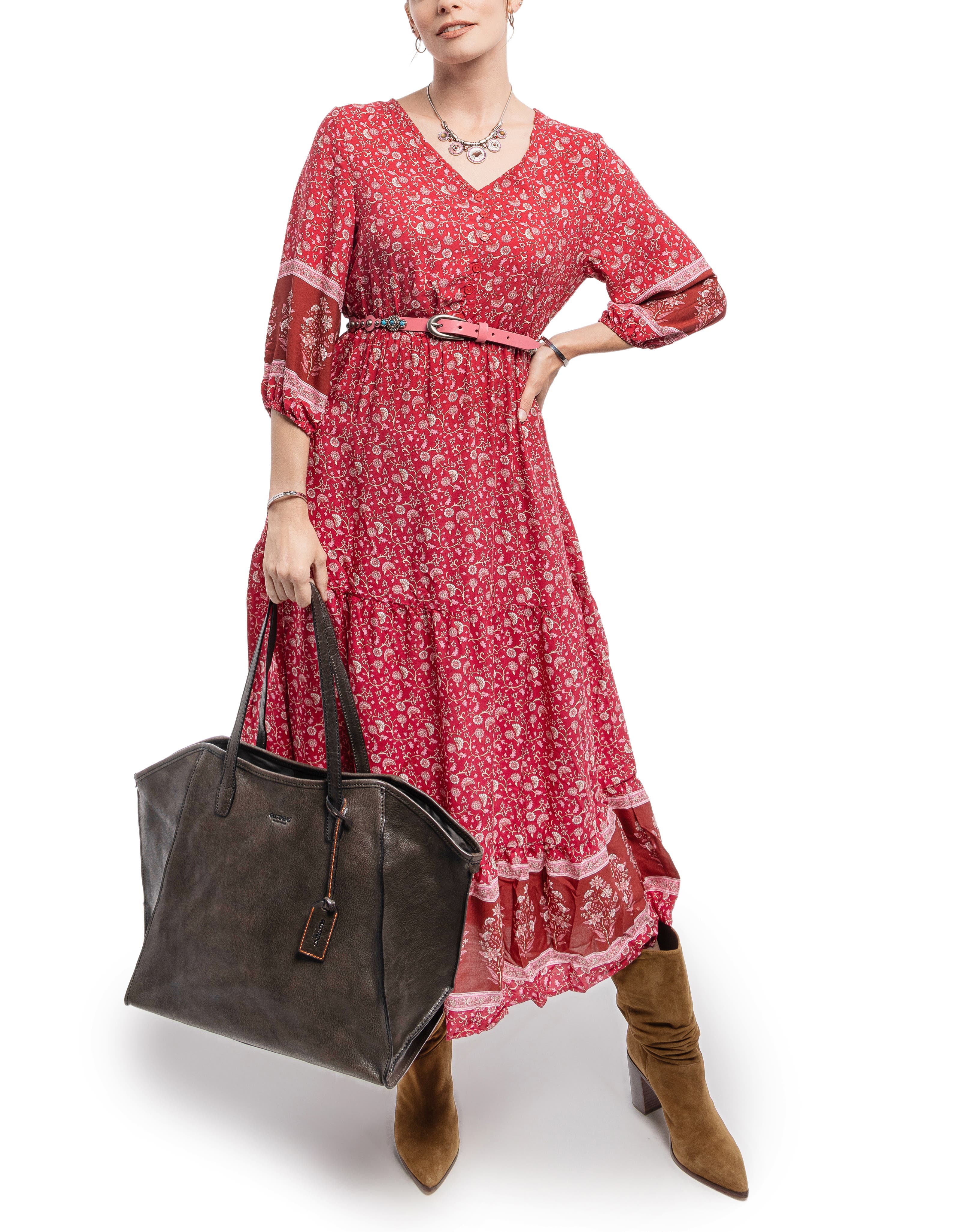 OLD TREND Iris Genuine Leather Soft Structured Carryall Tote, Alternate, color, Grey