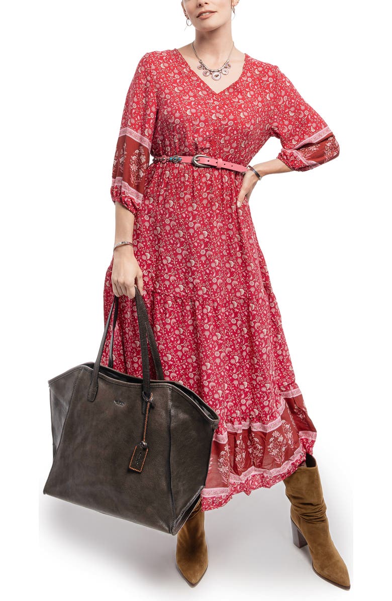 OLD TREND Iris Genuine Leather Soft Structured Carryall Tote, Alternate, color, Grey