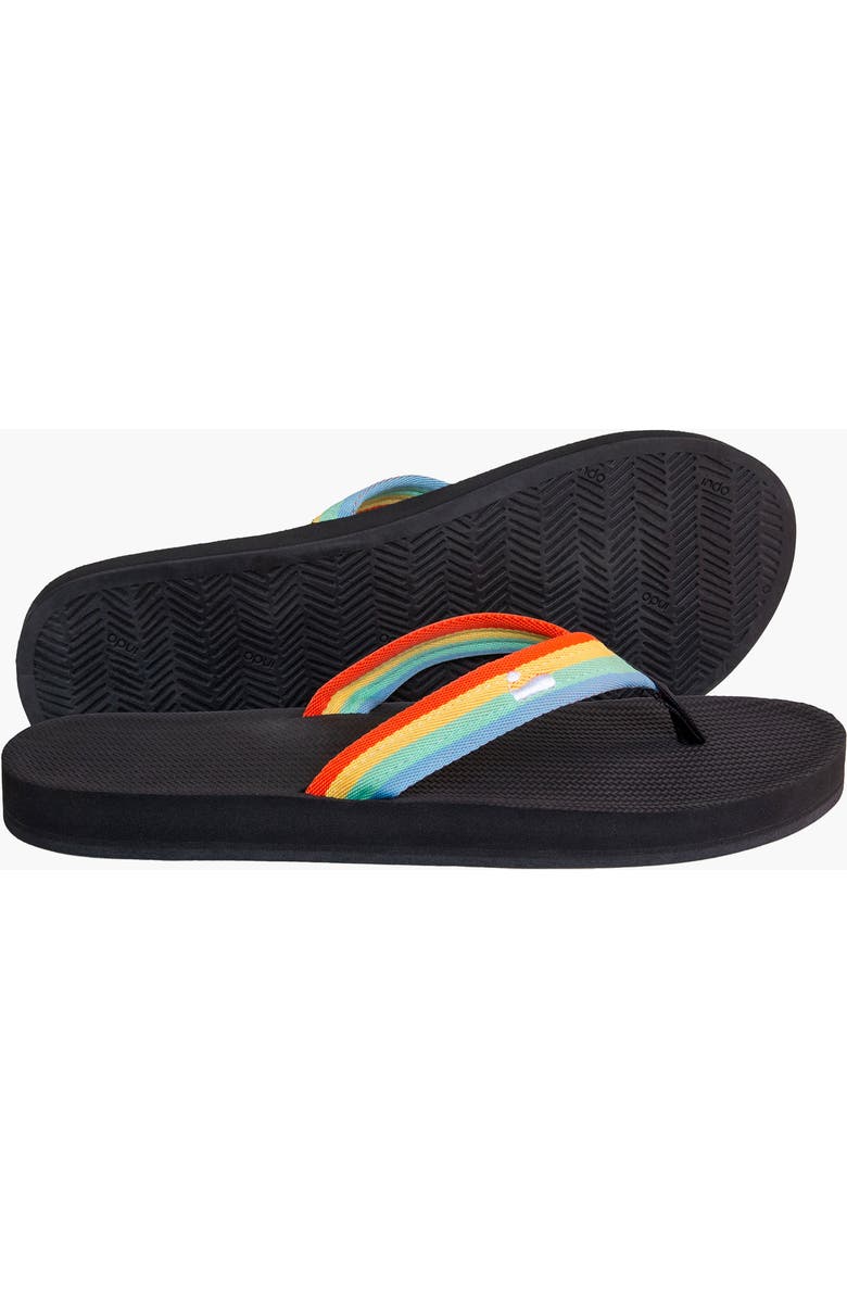 Indosole Responsibly-Made Tire Sole Easy Living Flip Flops, Alternate, color, Rainbow