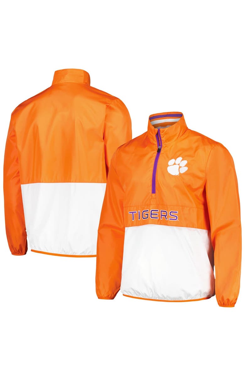 G-III SPORTS BY CARL BANKS Men's G-III Sports by Carl Banks Orange Clemson Tigers Cornerman Half-Zip Top, Main, color, Orange