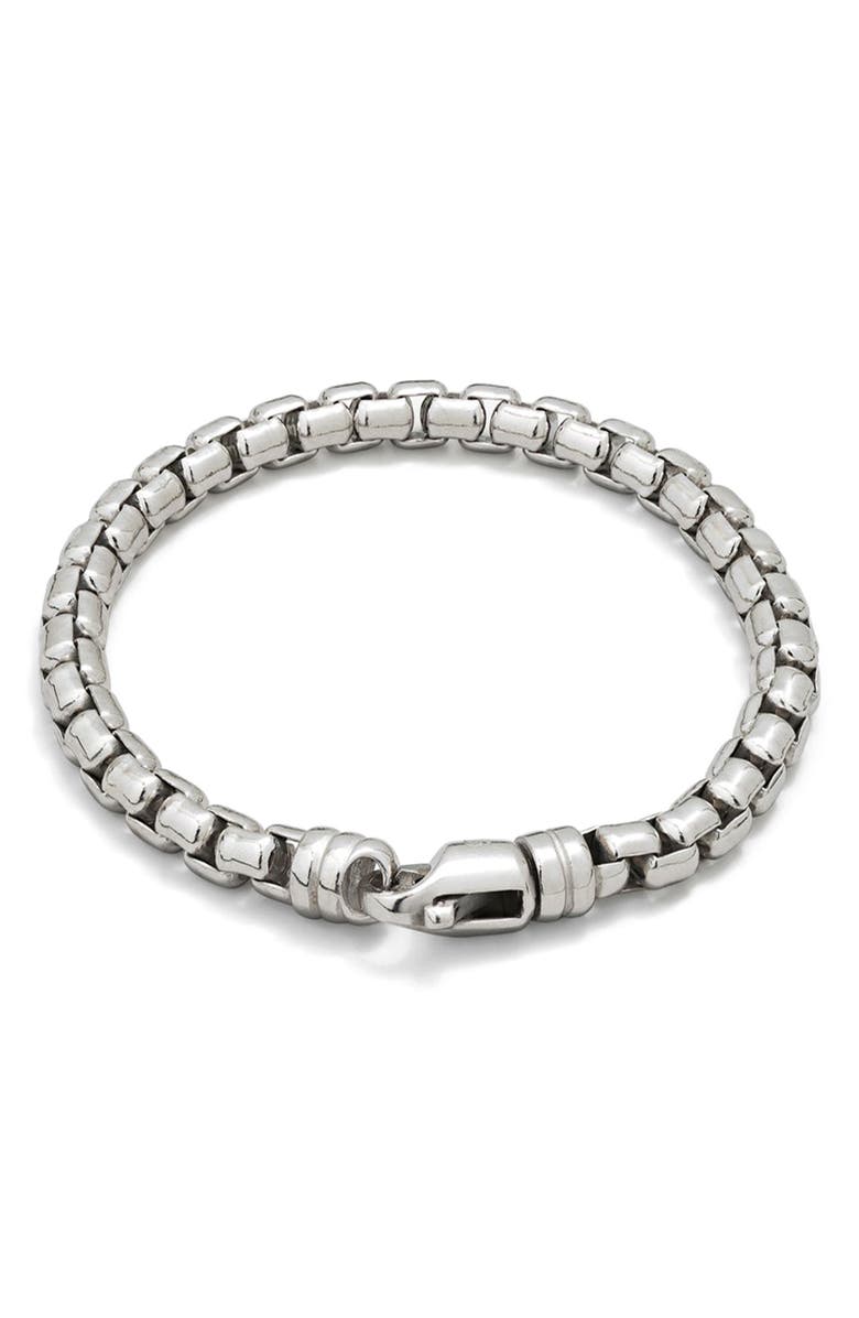 Degs & Sal Men's Silver Round Box Chain Bracelet, Alternate, color, Silver