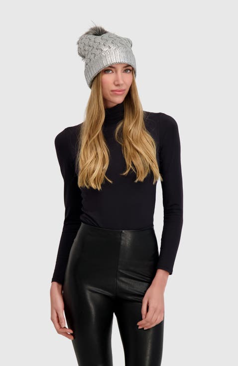 Beanie With Fur-Free Fox (Faux Fur) Pompom