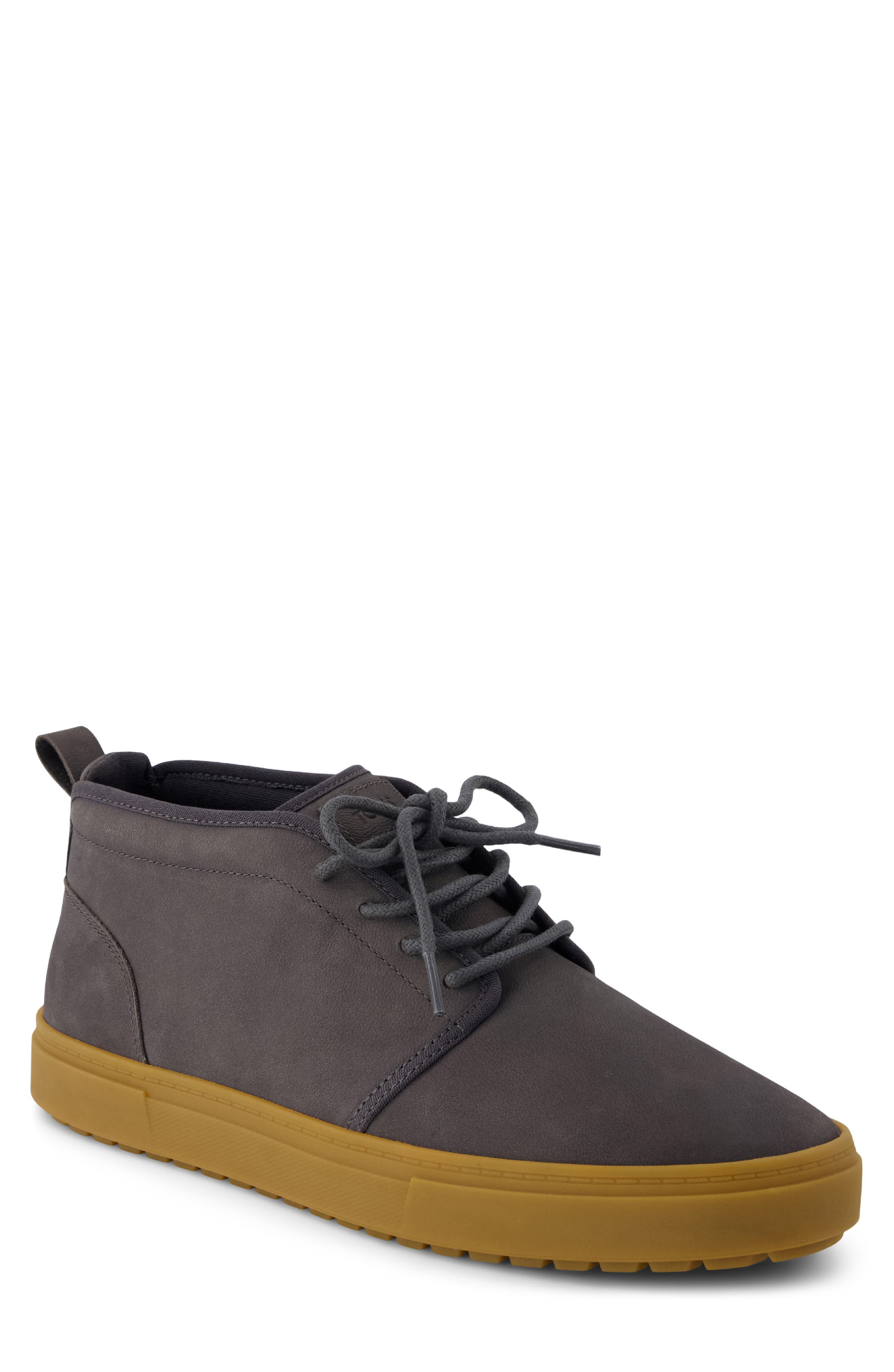 Leather Chukka Boot, Main, color, DARK GREY