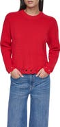 DKNY Cable Hem Crewneck Sweater