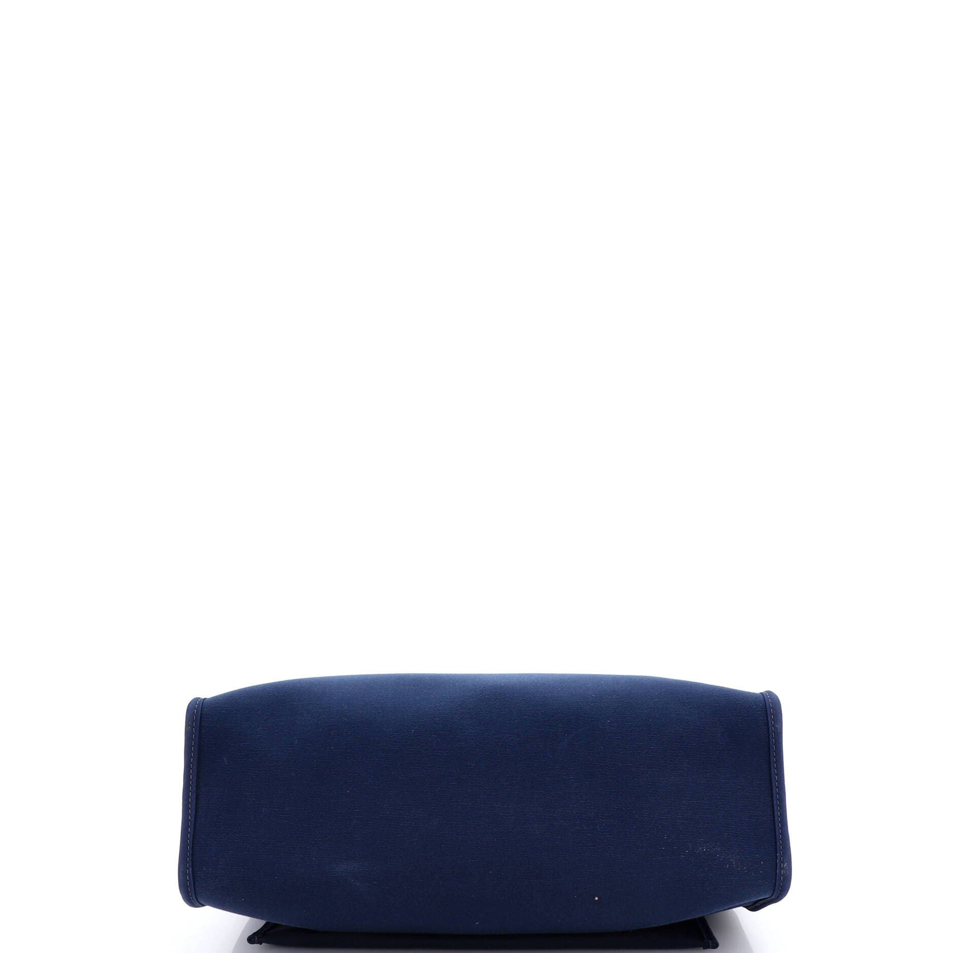 Pre-Owned Hermes Herbag Zip Leather and Toile 31, Alternate, color, Bleu De Malte