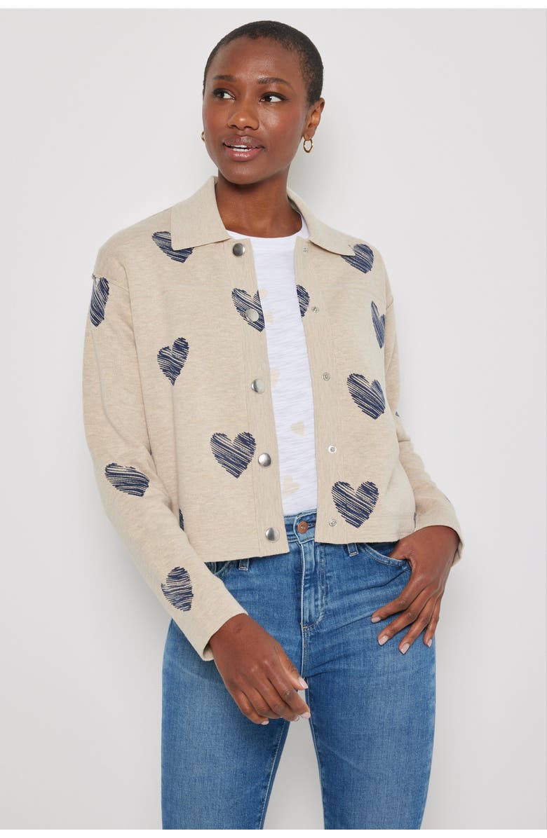 Lisa Todd HEART FLUTTER SWEATER JACKET, Main, color, 