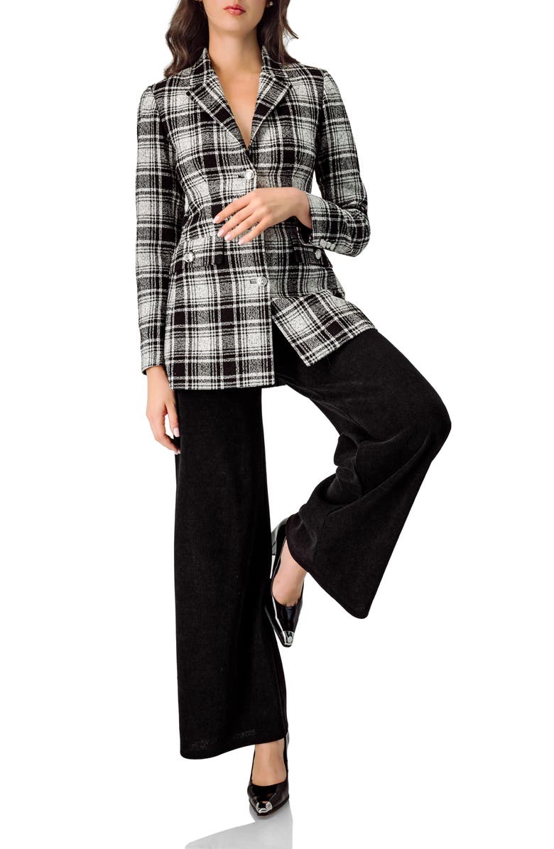 IVONNE Corduroy High-Waisted Wide-Leg Trousers, Alternate, color, Black