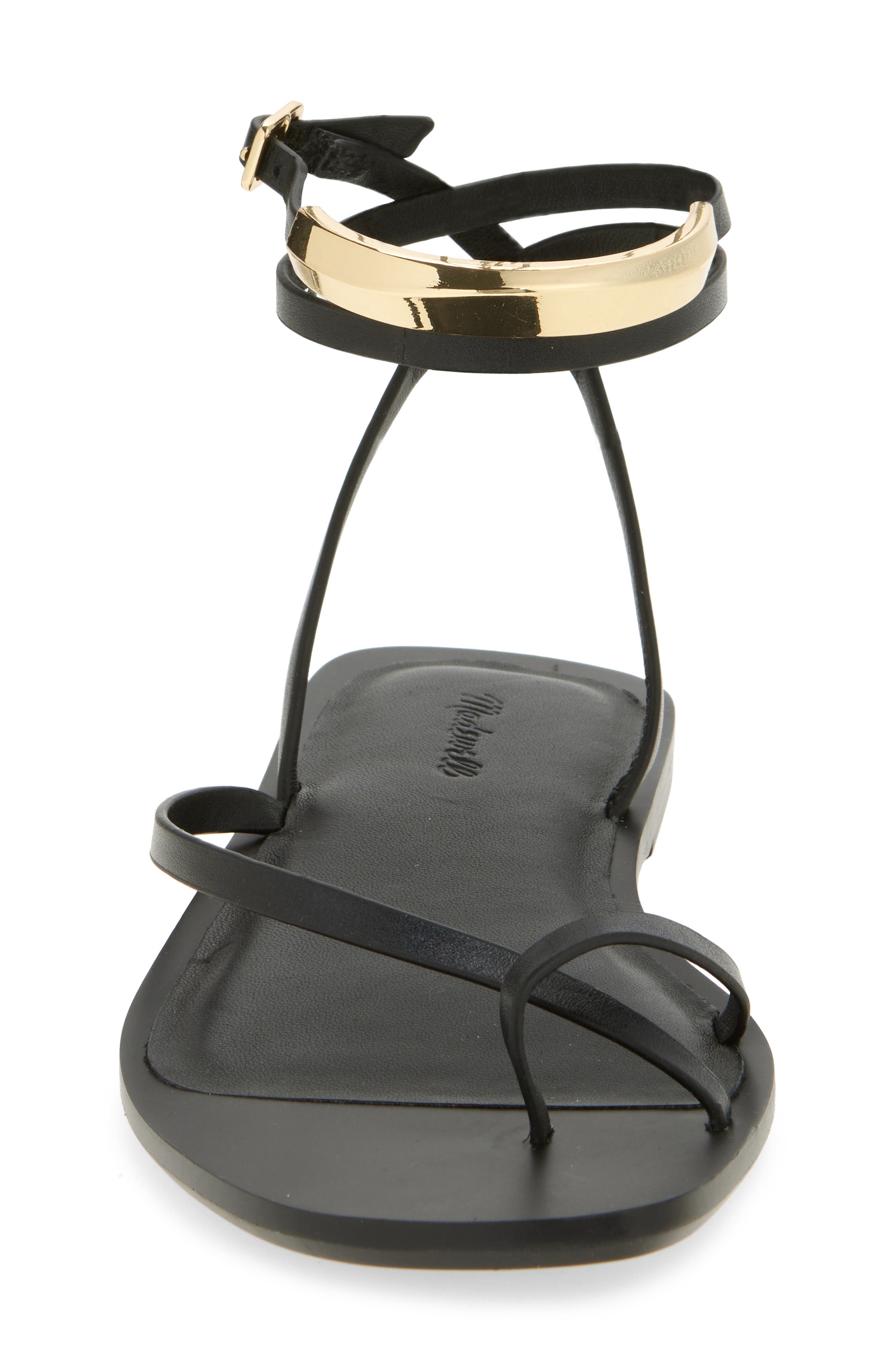 Madewell Lisbon Ankle Wrap Sandal, Alternate, color, True Black