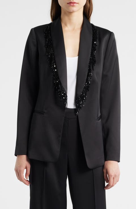 The Gina Sequin Fringe Blazer