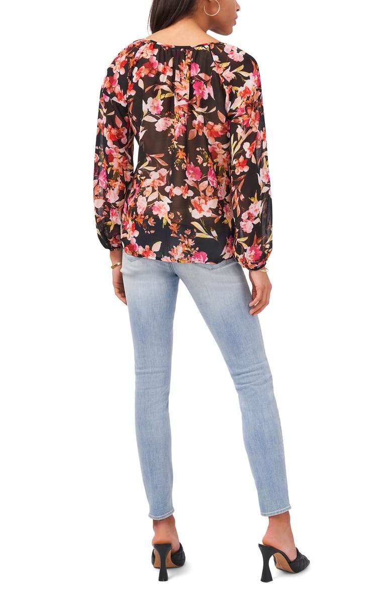 Vince Camuto Floral Peasant Blouse, Alternate, color,