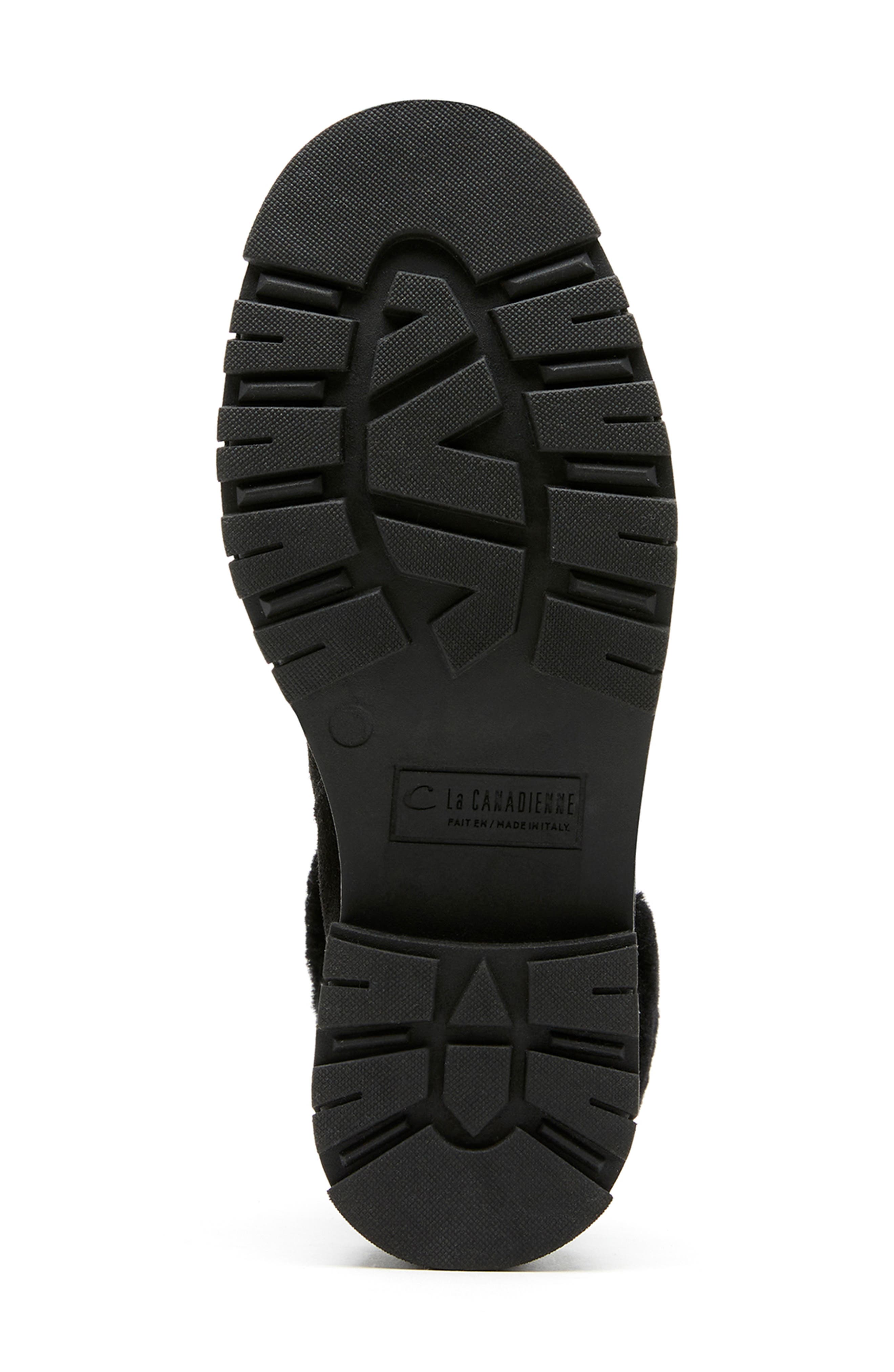 La Canadienne Dixie City Dry<sup
™</sup
 Genuine Shearling Trim Waterproof Boot, Alternate, color, Black Suede