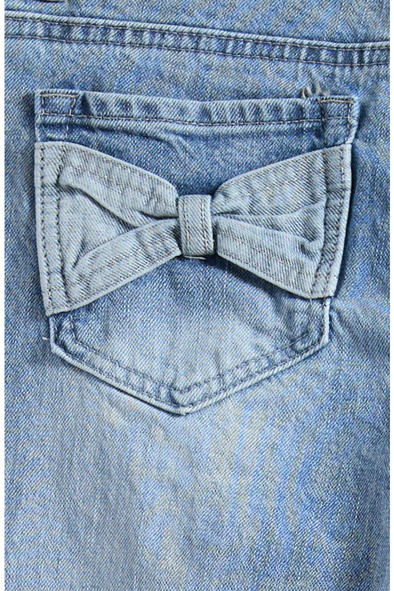 Kids' Bow Pocket Straight Leg Jeans, Alternate, color, LIGHT INDIGO