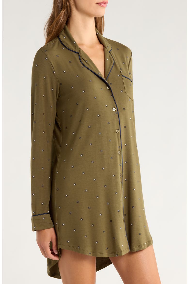 Moonlight Eco Nightshirt, Alternate, color, OLIVE STARBURST GEO