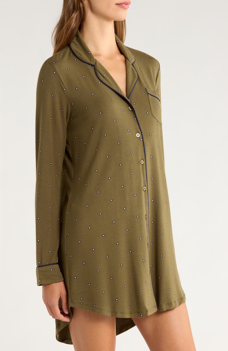 Nordstrom Moonlight Eco Nightshirt, Alternate, color, Olive Starburst Geo