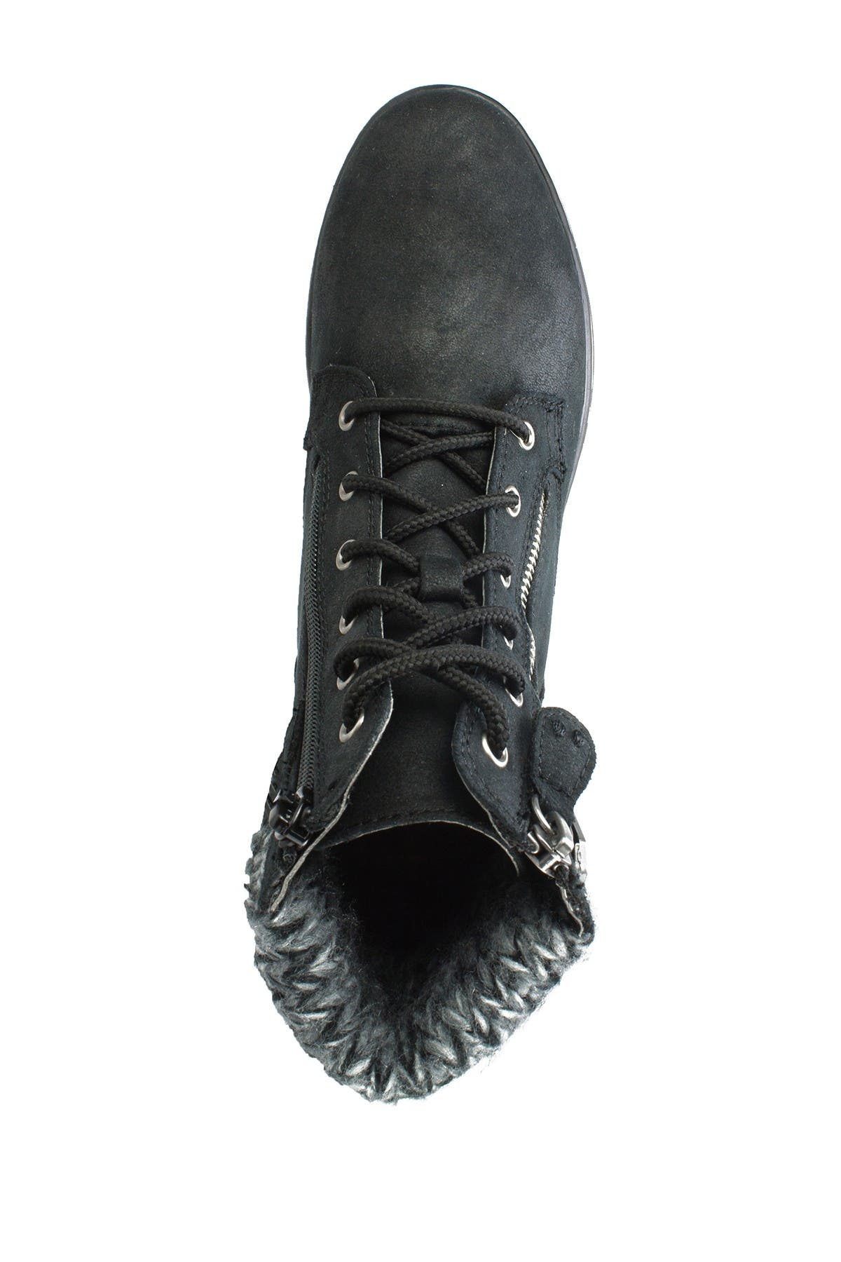 CLIFFS BY WHITE MOUNTAIN Kelsie Lace-Up Boot, Alternate, color, Black/Fabric