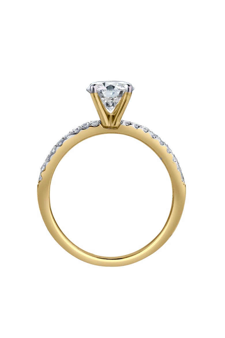 Isabella 14K Yellow Gold Round Shape Lab Grown Diamond Engagement Ring - 1.2 Ct, Alternate, color, 14K Yellow Gold