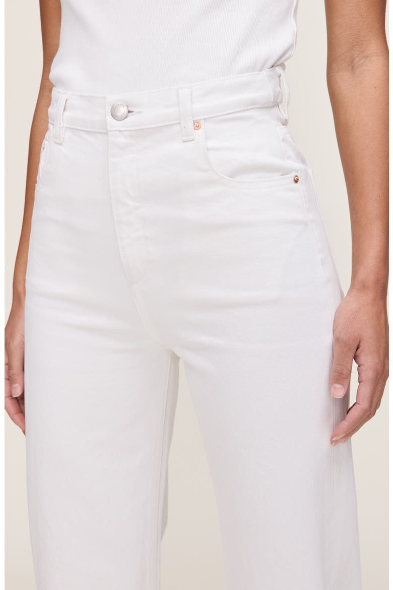 Karmine Refined High Waist Ankle Wide Leg Jeans, Alternate, color, WHITE