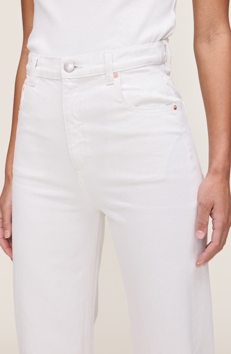DL1961 Karmine Refined High Waist Ankle Wide Leg Jeans, Alternate, color, White