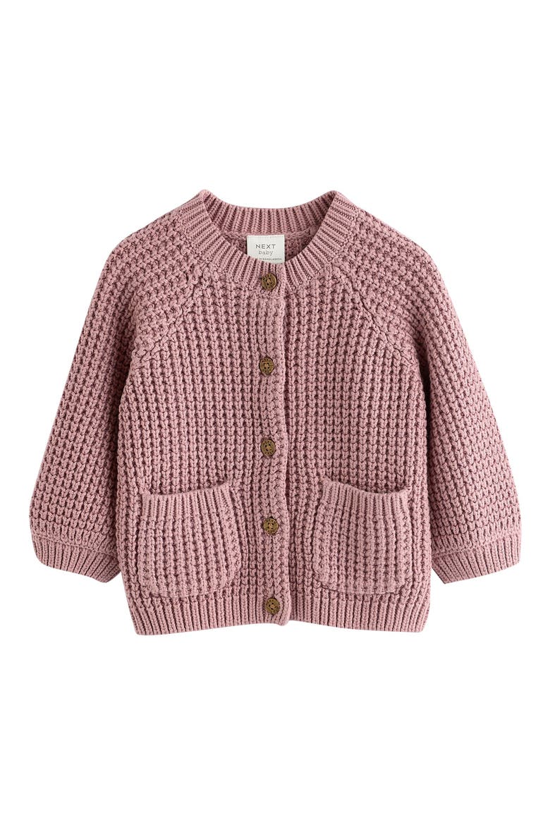 Little & Loved Embellished Cotton Cardigan, Main, color, PINK