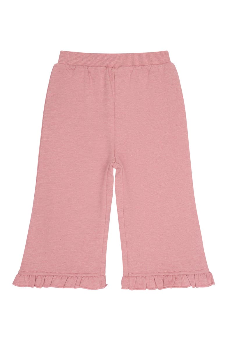 Ruffle Trim Sweatshirt, Wide Leg Pants & Headband Set, Alternate, color, DANCERS
