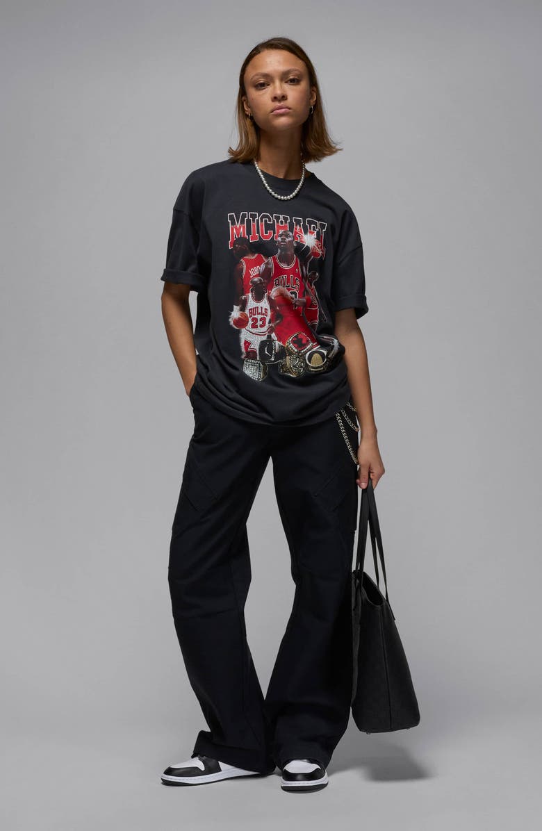 Jordan Oversize Mixtape Graphic T-Shirt, Alternate, color, Off Noir