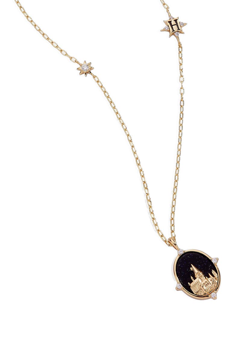 Harry Potter Hogwarts Pendant Necklace, Alternate, color, Gold