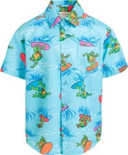 TEENAGE MUTANT NINJA TURTLES Hawaiian Short Sleeve Button Down Shirt