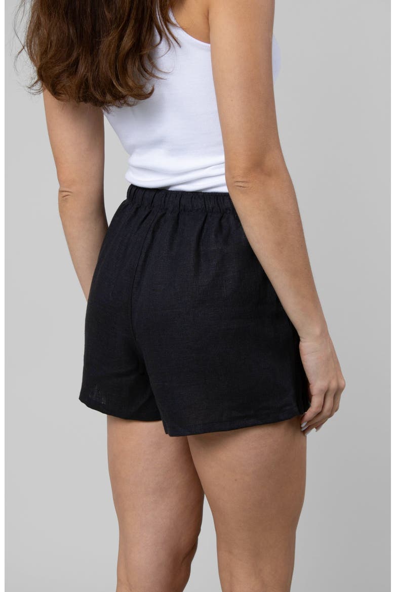 Linen Resort Short, Alternate, color, Black
