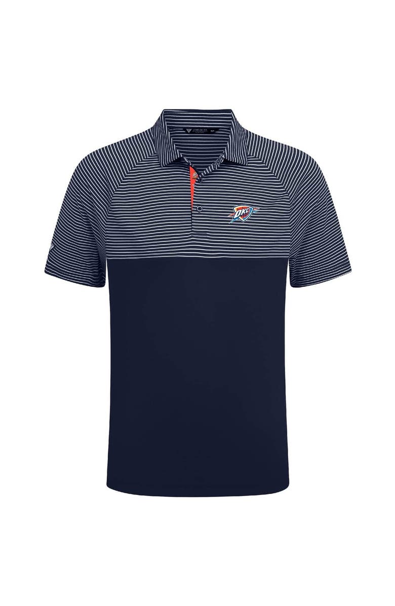 LEVELWEAR Men's Levelwear  Navy Oklahoma City Thunder 2025 NBA Finals Champions Classic Stripes Polo, Main, color, 