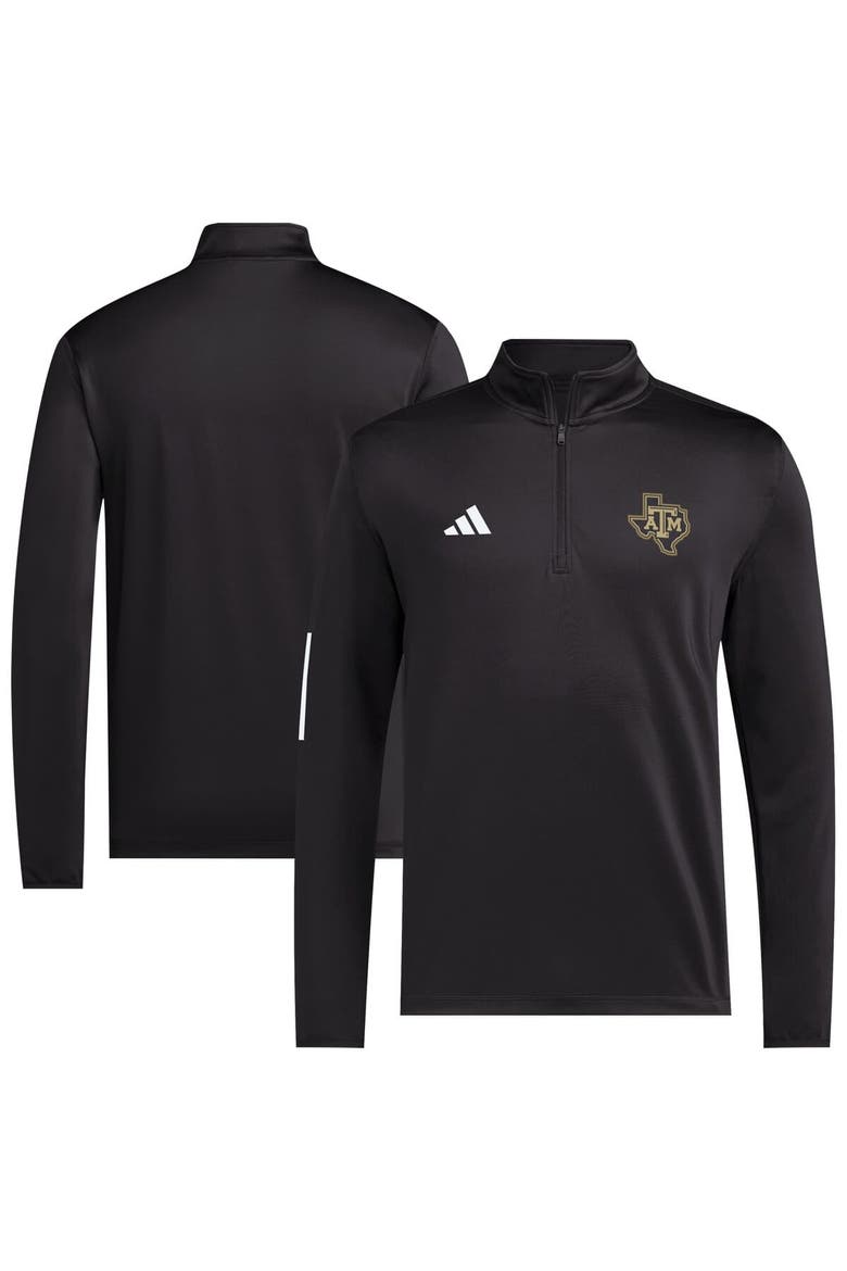 Men's adidas Black Texas A&M Aggies Half-Zip Golf Jacket, Main, color, Black