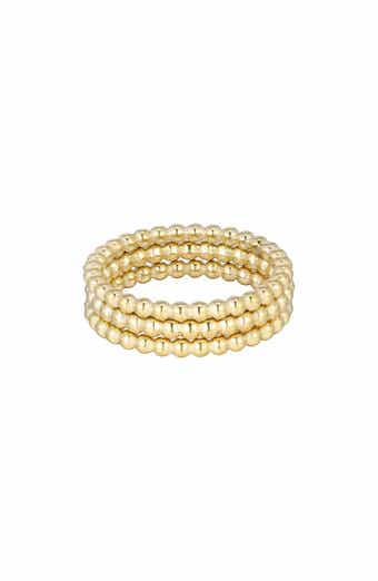 Set of 3 Beaded Stacking Rings
