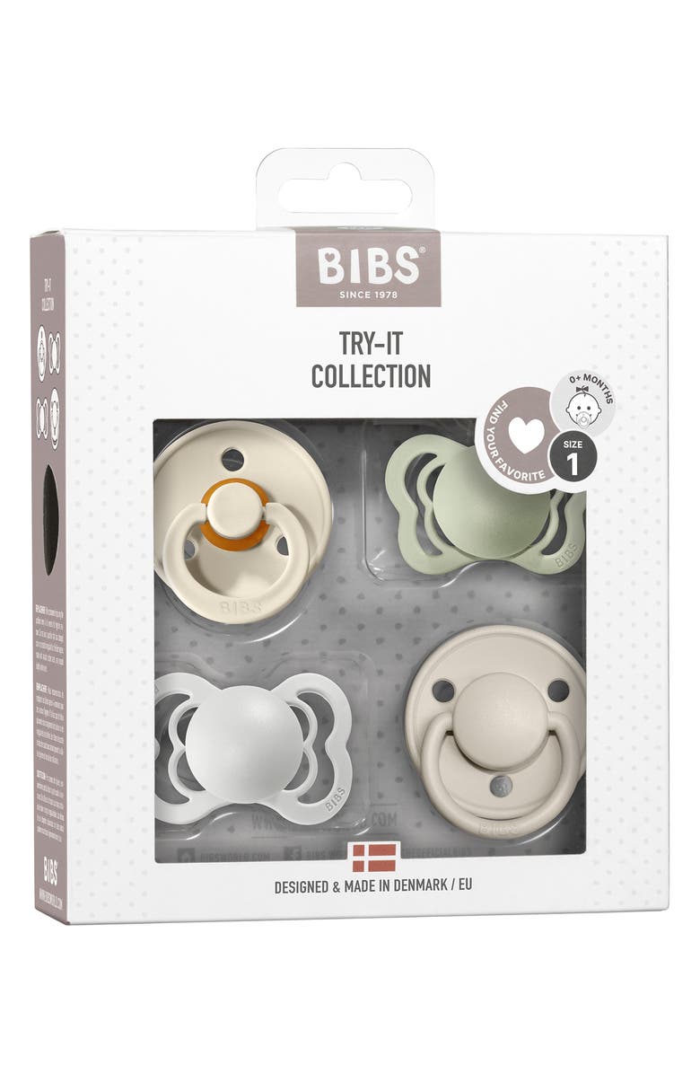BIBS Assorted 4-Pack Try-It Pacifier Set, Alternate, color,