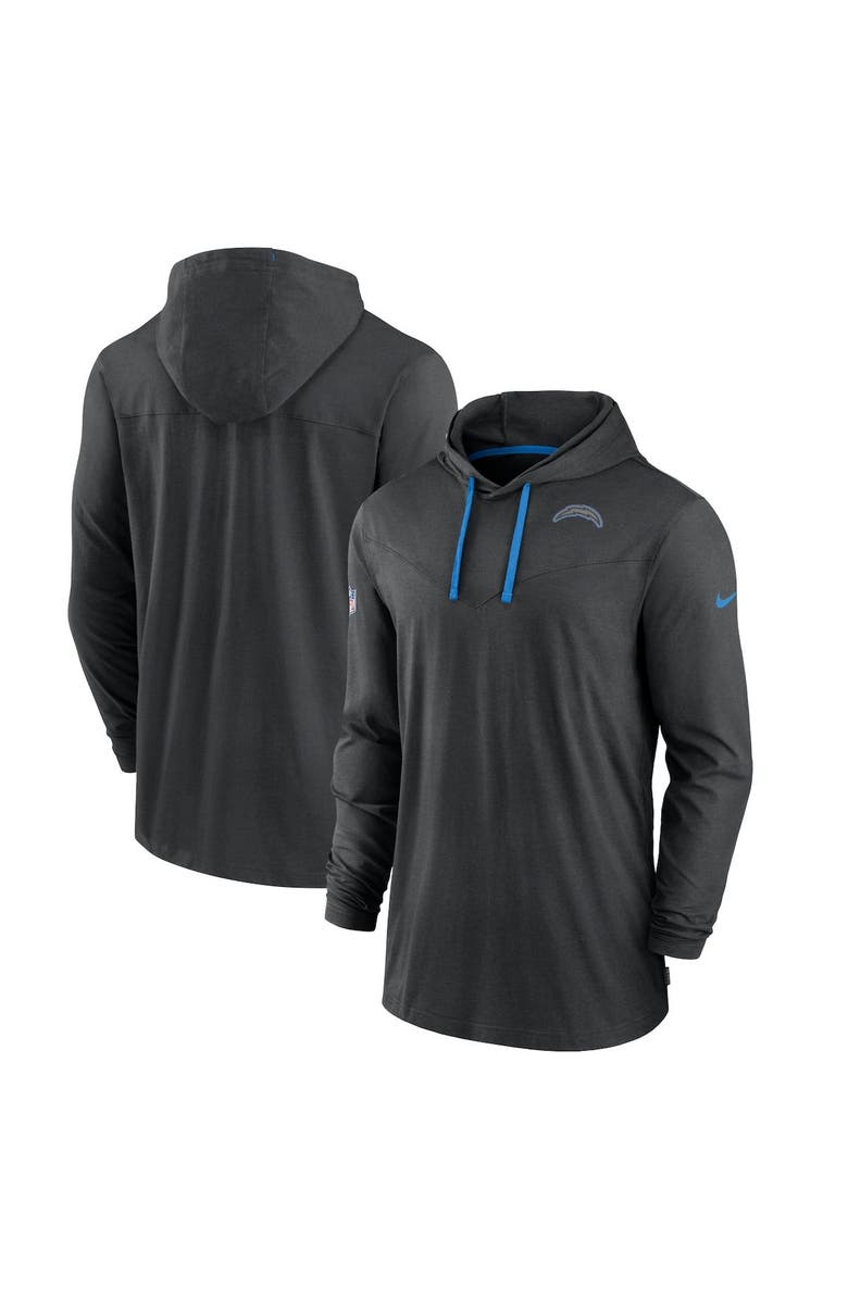 Nike Men's Nike Black Los Angeles Chargers Sideline Pop Performance Pullover Long Sleeve Hoodie T-Shirt, Alternate, color,