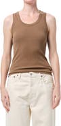 AGOLDE Poppy Rib Organic Cotton Blend Tank