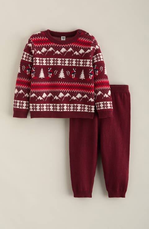 Fair Isle Sweater and Pants Set