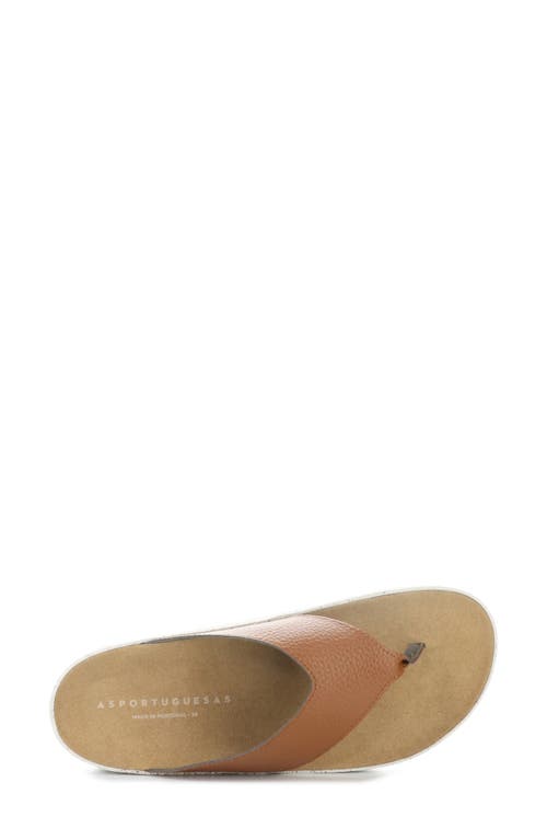 Asportuguesas By Fly London Cami Platform Flip Flop In Tan Eco Faux Leather