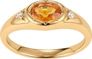 MADE BY MARY Oval Birthstone Signet Ring