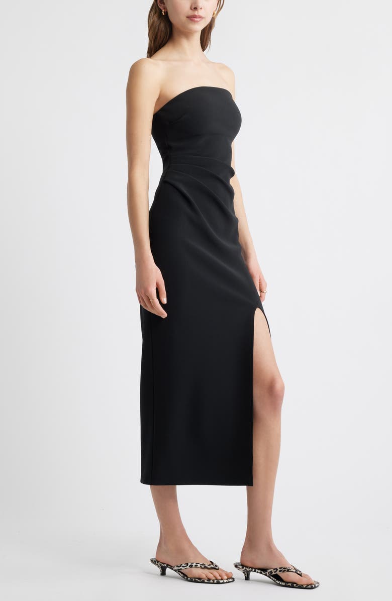 Open Edit Ruched Strapless Maxi Dress, Alternate, color, 