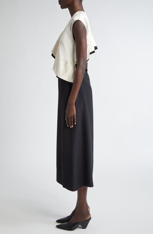 Altuzarra Topolino Asymmetric Silk Maxi Dress In Black