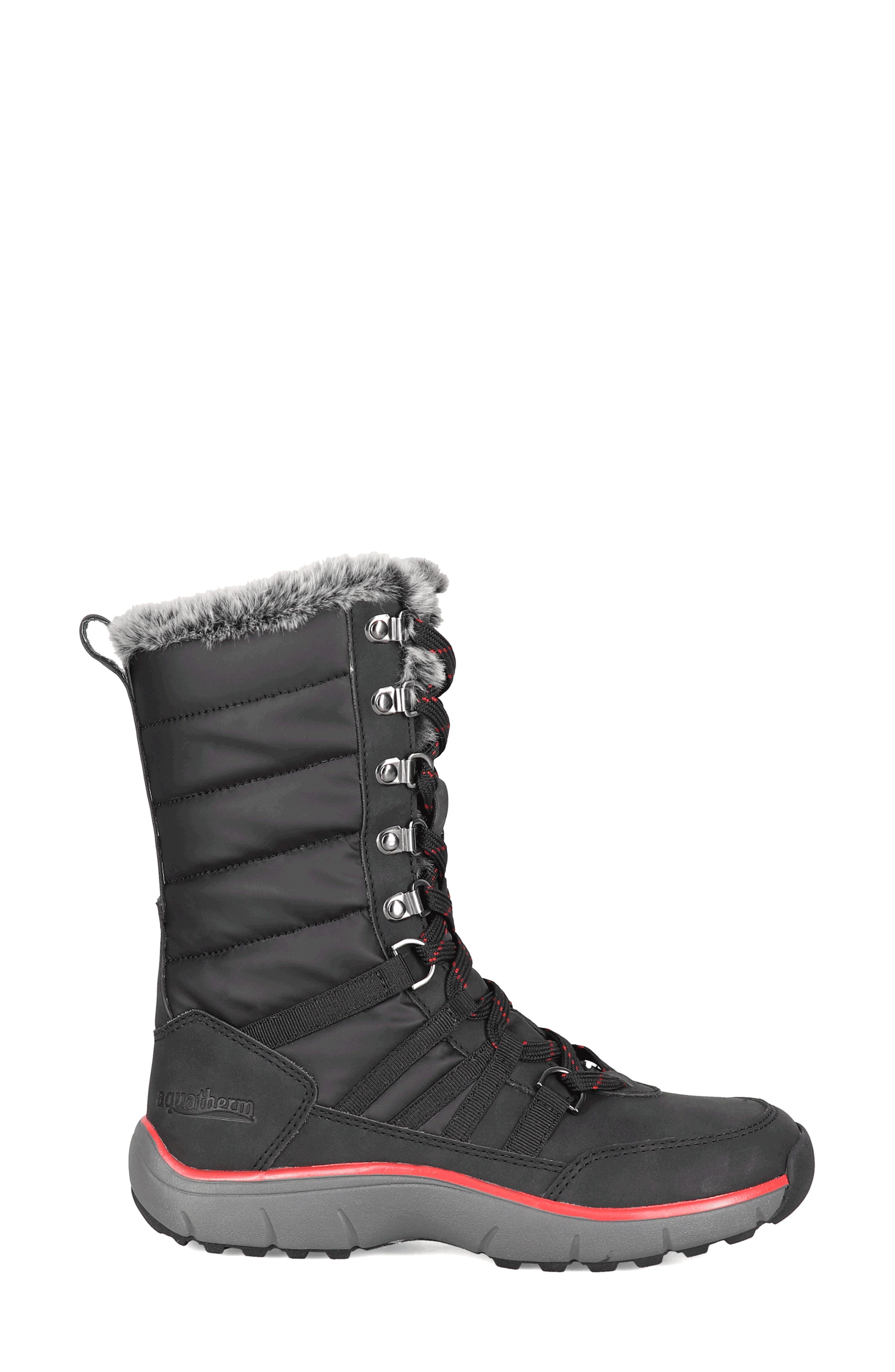 AQUATHERM BY SANTANA CANADA Racer Waterproof Faux Fur Boot, Alternate, color, 