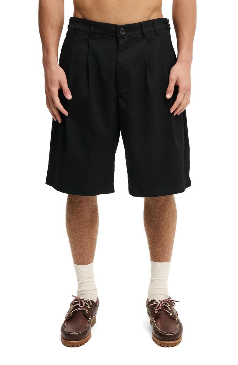 Cotton On Men's Super Baggy Pleated Short, Main, color, Black