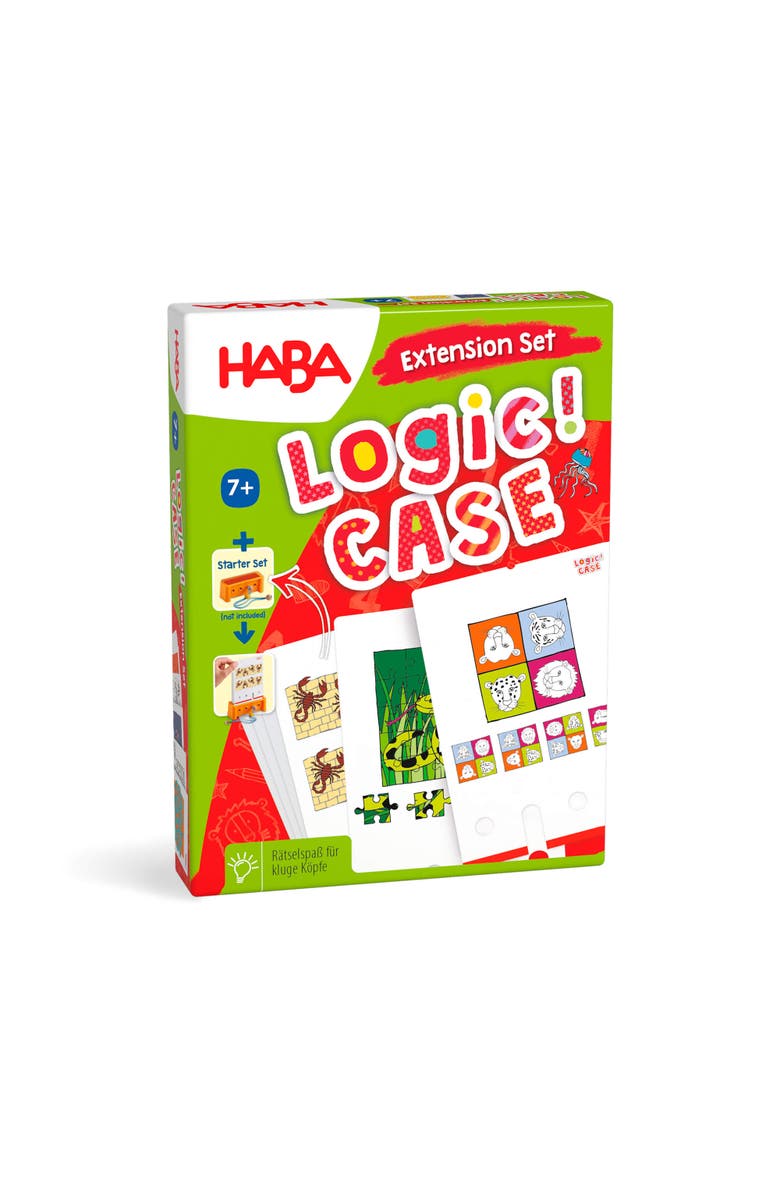 HABA Logic Case Extension Set Dangerous Animals Ages 7+ Travel Games, Learning Toys, Flash Cards for Kids, Brain Teaser Puzzle Games, Alternate, color, Yellow Multi