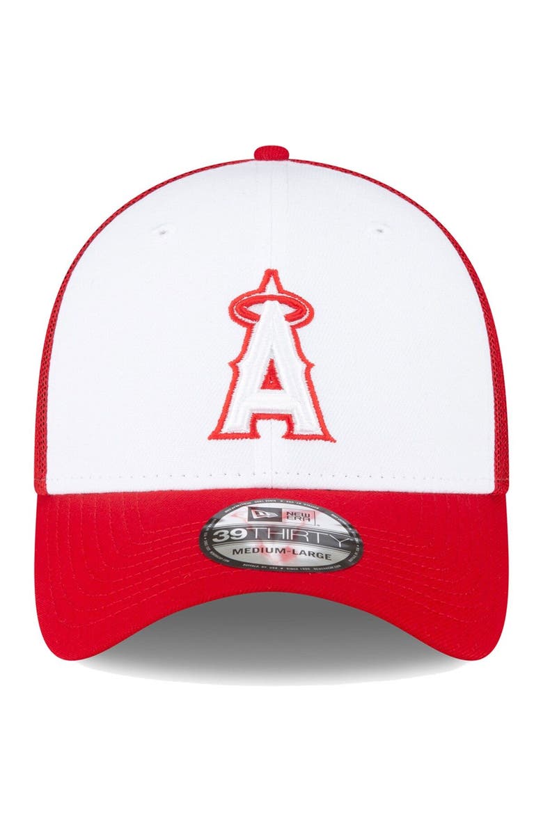 New Era Men's New Era Red/White Los Angeles Angels 2023 On-Field Batting Practice 39THIRTY Flex Hat, Alternate, color, White