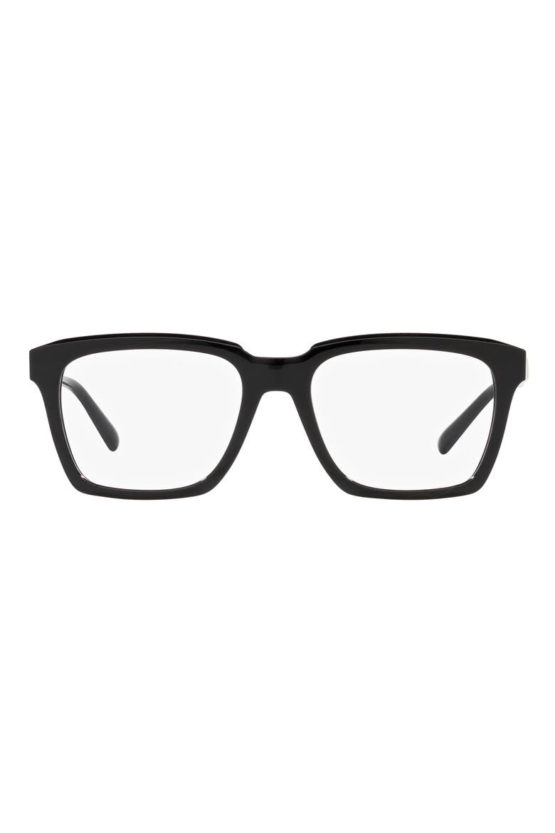 54mm Square Optical Glasses, Main, color, BLACK