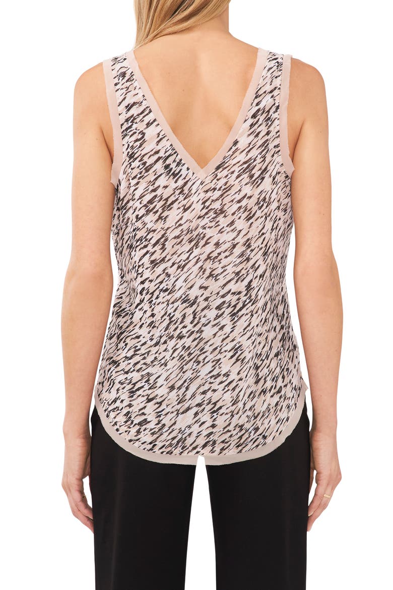 Printed Raw Edge Tank, Alternate, color, ANTIQUE TAUPE
